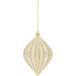 Suspension de sapin Olive décor perles pailleté doré