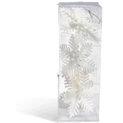 Suspension flocon argenté ou blanc Noël x3