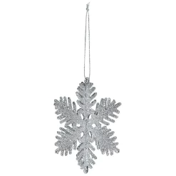 Suspension flocon argenté ou blanc Noël x3