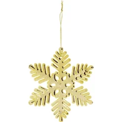 Suspension flocon brillant doré ou argenté