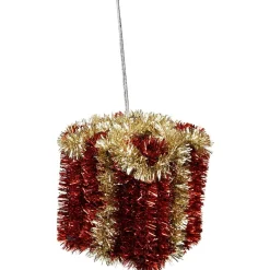 Suspension forme paquet cadeau décor guirlande