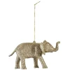 Suspension Éléphant Doré pailleté déco Noël