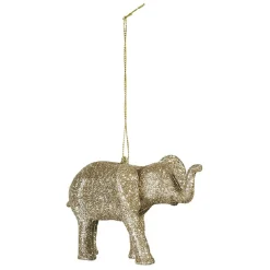 Suspension Éléphant Doré pailleté déco Noël