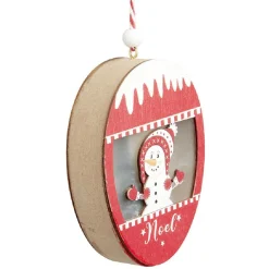 Suspension lumineuse Noël en bois