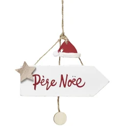 Suspension panneaux de Noël en bois