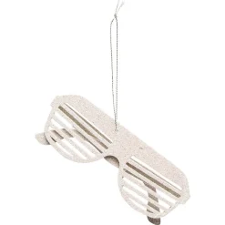 Suspension pour sapin de Noël lunettes pailletée