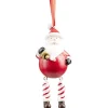 Suspension Père Noël rouge et blanc H12cm