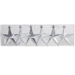 Suspension Étoile de Noël Argenté x6