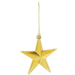 Suspension Étoile de Noël Doré x6