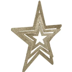 Suspension Étoile Dorée encastrée