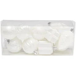 Suspensions de Noël plastique blanc