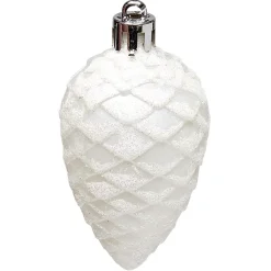 Suspensions de Noël plastique blanc