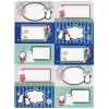 Étiquette cadeau autocollante Noël motif pingouin ours 4x8cm x10