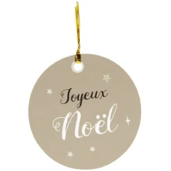 Étiquette cadeau Noël dorée x6