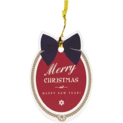 Étiquette cadeau Noël Tradition x6