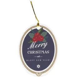 Étiquette cadeau Noël Tradition x6