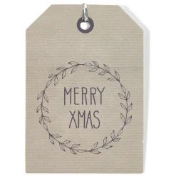 Étiquette pour paquet cadeau Noël Vert Naturel x6