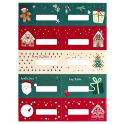 Étiquette pour paquet cadeau Noël 10 pièces