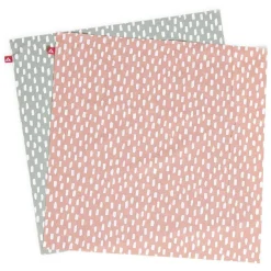Tissu emballage cadeau réutilisable coton 50x50cm x2
