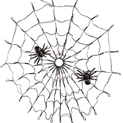 Toile d'araignée lumineuse 100 LED orange Ø78cm