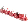 Train de Noël en bois rouge ou vert L24xH4,5cm