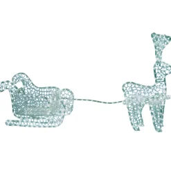 Traineau du Père Noël lumineux blanc