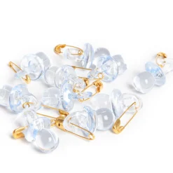 Tétine à épingler bleu x10