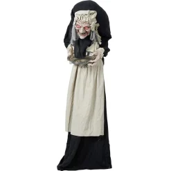 Vieille dame animée Halloween