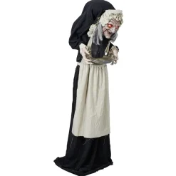 Vieille dame animée Halloween