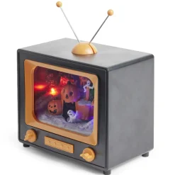 Village animé Halloween à piles télévision pumpkin park H19cm