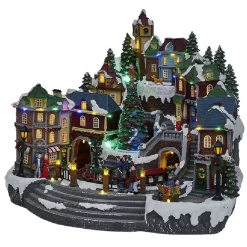 Village de Noël animé lumineux musical
