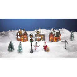 Village de Noël lumineux 10 pièces