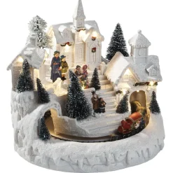 Village de Noël train lumineux et musical